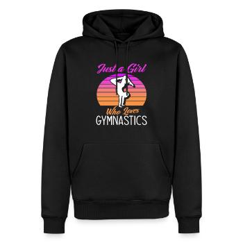 Filles Gymnastique Gymnaste Artistique - Sweat à capuche Premium bio Homme - noir - Devant - Nico (187cm)