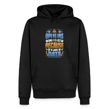 Meinungen Datenmangel - Datenwissenschaftler Daten - Männer Premium Bio Hoodie - Schwarz - Vorne - Nico (187cm)