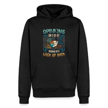 Meinungen Datenmangel - Datenwissenschaftler Daten - Männer Premium Bio Hoodie - Schwarz - Vorne - Nico (187cm)