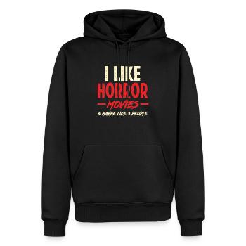 Horror Filme Liebhaber Geschenk - Männer Premium Bio Hoodie - Schwarz - Vorne - Nico (187cm)