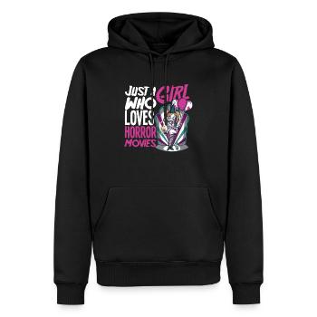 Horror Filme Mädchen Frauen - Männer Premium Bio Hoodie - Schwarz - Vorne - Nico (187cm)