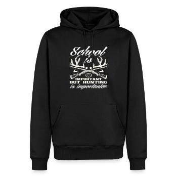 Cadeau de chasse de chasse de loisir de chasseur d’école - Sweat à capuche Premium bio Homme - noir - Devant - Nico (187cm)