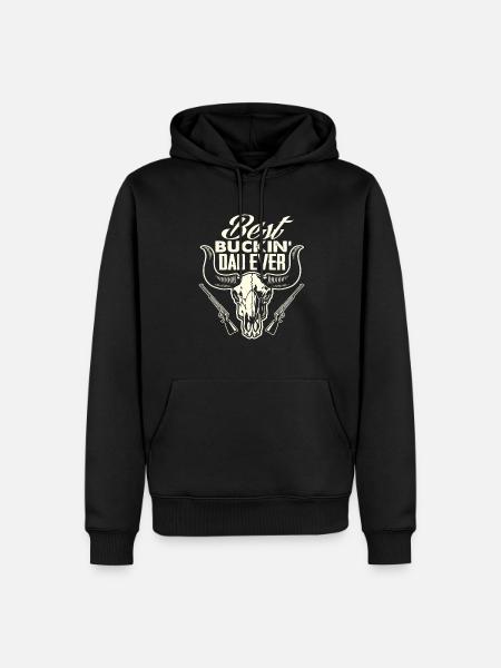 Best Hunting Papa Deer - Men’s Premium Organic Hoodie - black