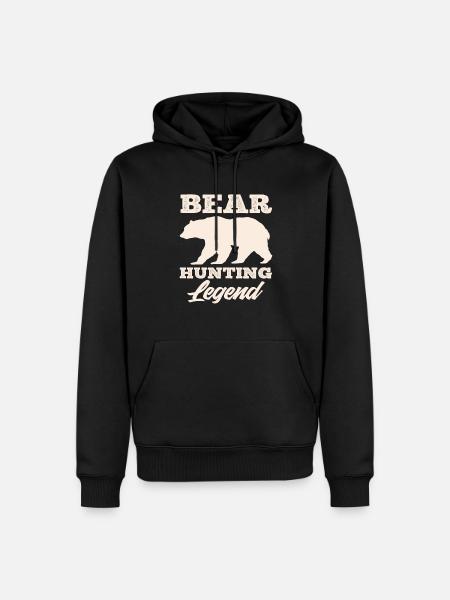 Bear Hunter Legend - Men’s Premium Organic Hoodie - black