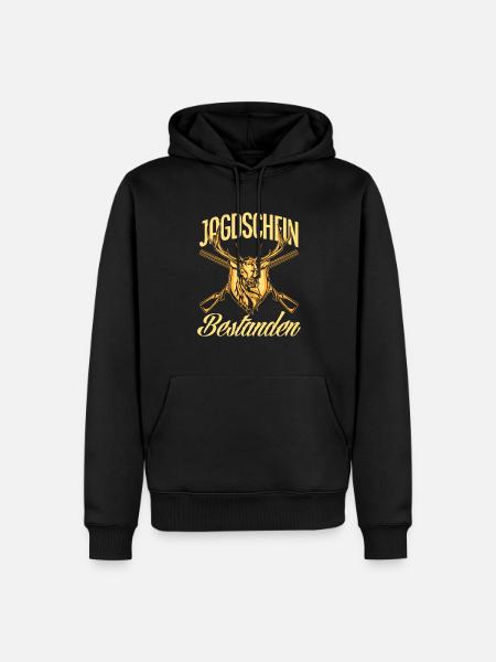 Jäger Jagdschein Bestanden Geschenk - Männer Premium Bio Hoodie - Schwarz