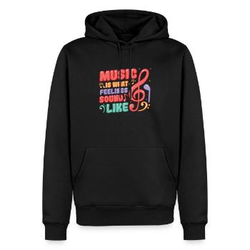 Musik Ist Das, Wonach Gefühle Klingen - Männer Premium Bio Hoodie - Schwarz - Vorne - Nico (187cm)