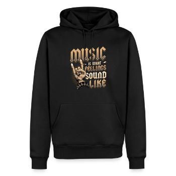 Musik Ist, Was Gefühle Wie Rock And Roll Klingen - Männer Premium Bio Hoodie - Schwarz - Vorne - Nico (187cm)