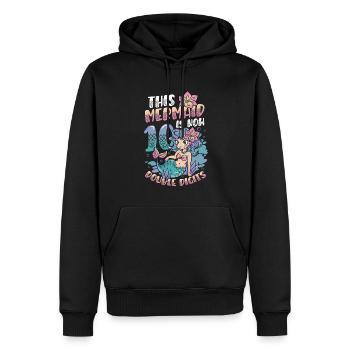 Cette sirène est maintenant à 10,deux chiffres. - Sweat à capuche Premium bio Homme - noir - Devant - Nico (187cm)