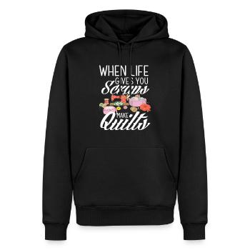 Stricken Basteln Hobby Oma Liebe - Männer Premium Bio Hoodie - Schwarz - Vorne - Nico (187cm)