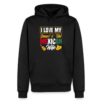 Mexique Mexique Femme Amour - Sweat à capuche Premium bio Homme - noir - Devant - Nico (187cm)