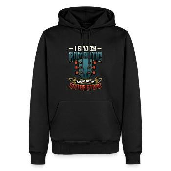 I enjoy Romantic Walks - Men’s Premium Organic Hoodie - black - Front - Nico (187cm)