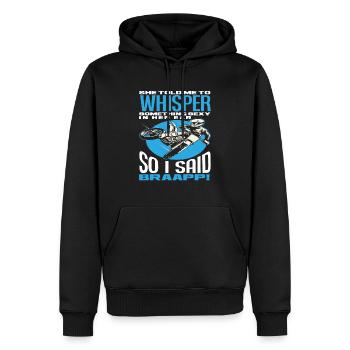Drôle de fan de motocross - Sweat à capuche Premium bio Homme - noir - Devant - Nico (187cm)