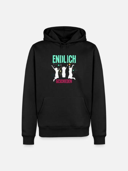 Endlich Geschieden Scheidungsparty - Männer Premium Bio Hoodie - Schwarz