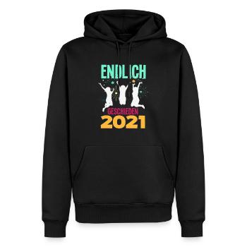 Endlich Geschieden 2021 Scheidungsparty - Männer Premium Bio Hoodie - Schwarz - Vorne - Nico (187cm)