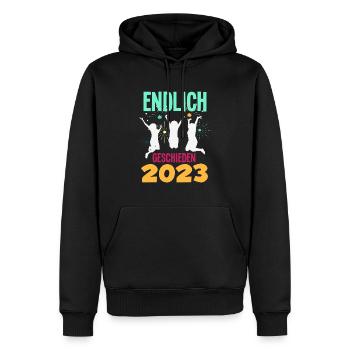 Endlich Geschieden 2023 Scheidungsparty - Männer Premium Bio Hoodie - Schwarz - Vorne - Nico (187cm)