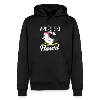 Après Ski Rabbit Girl Party Skiing - Men’s Premium Organic Hoodie - black - Front - Nico (187cm)