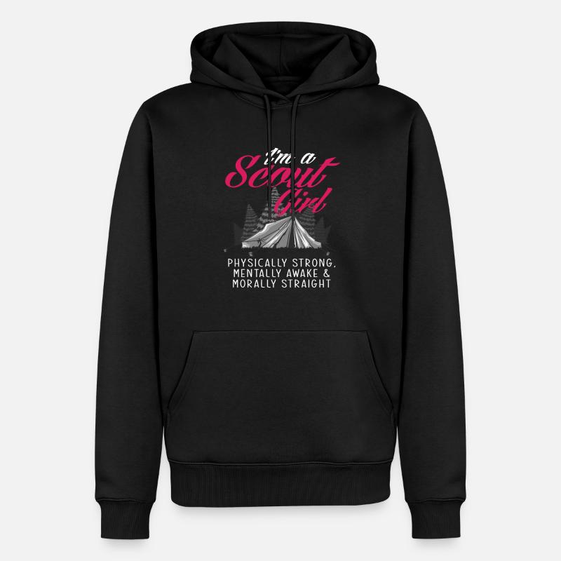 Éclaireuse - Sweat à capuche Premium bio Homme - noir