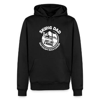 Ski Papa Vater - Männer Premium Bio Hoodie - Schwarz - Vorne - Nico (187cm)
