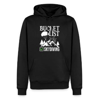 Fallschirmspringen Löffelliste Fallschirmsprung - Männer Premium Bio Hoodie - Schwarz - Vorne - Nico (187cm)