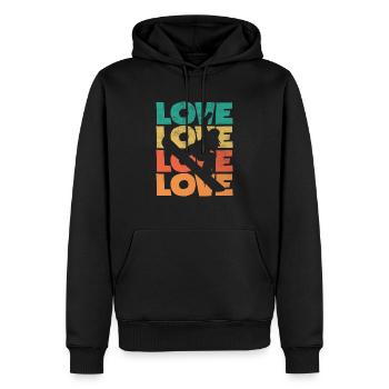 Snowboard Liebe Snowboarder Geschenk - Männer Premium Bio Hoodie - Schwarz - Vorne - Nico (187cm)