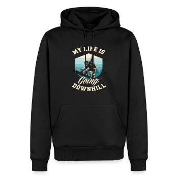 Snowboarder - Männer Premium Bio Hoodie - Schwarz - Vorne - Nico (187cm)