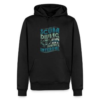 Plongeurs de plongée - Sweat à capuche Premium bio Homme - noir - Devant - Nico (187cm)