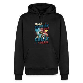 Macht Country-musik Wieder Großartig. - Männer Premium Bio Hoodie - Schwarz - Vorne - Nico (187cm)