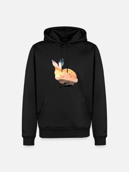 Rabbit - Men’s Premium Organic Hoodie - black