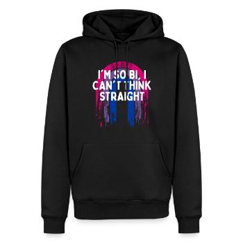 So Bi I Can't Think Straight Bisexual LGBTQ Bi - Männer Premium Bio Hoodie - Schwarz - Vorne - Nico (187cm)