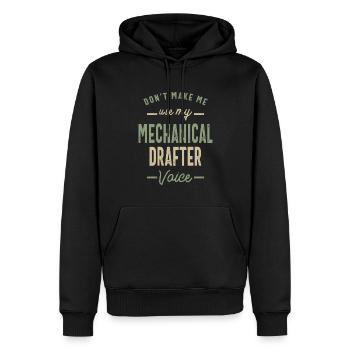 Artisan mécanique Profession Travailleur d’anniversaire - Sweat à capuche Premium bio Homme - noir - Devant - Nico (187cm)