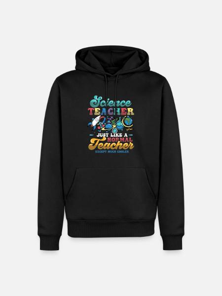 Science teacher, much cooler. - Men’s Premium Organic Hoodie - black