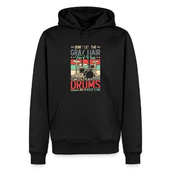 Graue Haare Täuschen Einen Alten Mann. - Männer Premium Bio Hoodie - Schwarz - Vorne - Nico (187cm)