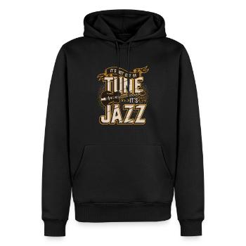 Es Ist Nicht Verstimmt, Es Ist Jazz - Jazz Band. - Männer Premium Bio Hoodie - Schwarz - Vorne - Nico (187cm)