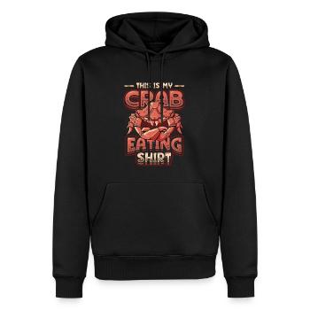 Krabben Essen. - Männer Premium Bio Hoodie - Schwarz - Vorne - Nico (187cm)