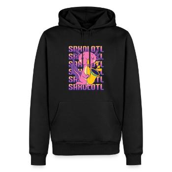 Saxolotl Axolotl Spielt Saxophon. - Männer Premium Bio Hoodie - Schwarz - Vorne - Nico (187cm)