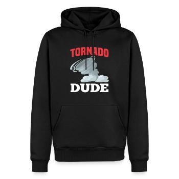 Tornado Typ Sturmjäger - Männer Premium Bio Hoodie - Schwarz - Vorne - Nico (187cm)