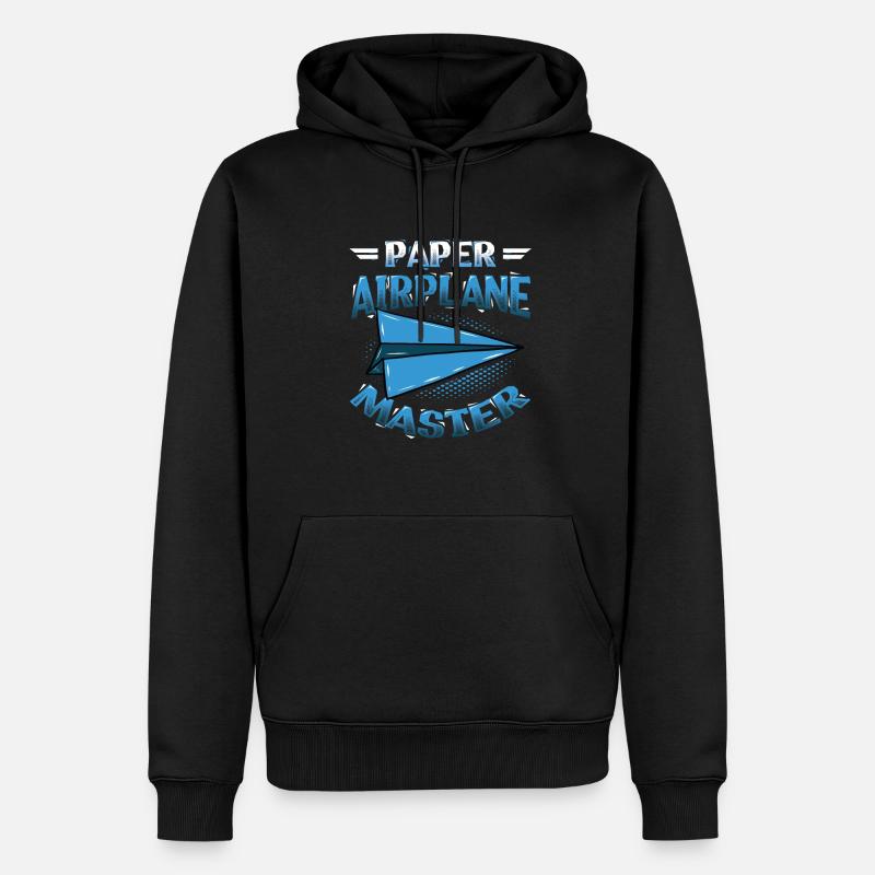 Papierflieger Master. - Männer Premium Bio Hoodie - Schwarz