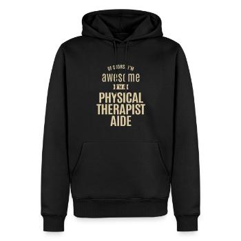 Génial, je suis un assistant physiothérapeute drôle de travail - Sweat à capuche Premium bio Homme - noir - Devant - Nico (187cm)