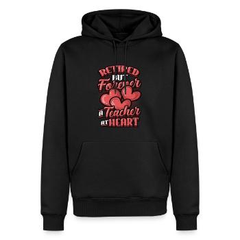 Im Ruhestand, Aber Im Herzen Immer Ein Lehrer. - Männer Premium Bio Hoodie - Schwarz - Vorne - Nico (187cm)