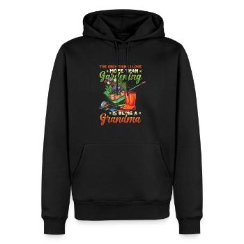 Amoureux du jardin, femmes, jardinage, grand-mère. - Sweat à capuche Premium bio Homme - noir - Devant - Nico (187cm)
