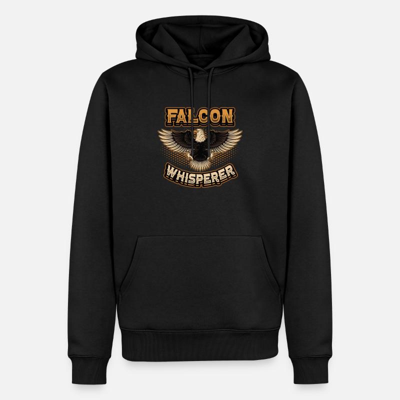 Faucon Whisperer-busard. - Sweat à capuche Premium bio Homme - noir