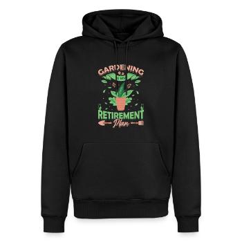 Gartenarbeit Ist Mein Ruhestandsplan. - Männer Premium Bio Hoodie - Schwarz - Vorne - Nico (187cm)