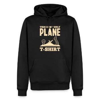 Hobel Schreiner Wortspiel - Männer Premium Bio Hoodie - Schwarz - Vorne - Nico (187cm)