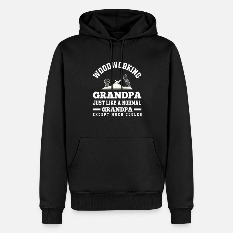 Grand-père menuisier - Sweat à capuche Premium bio Homme - noir