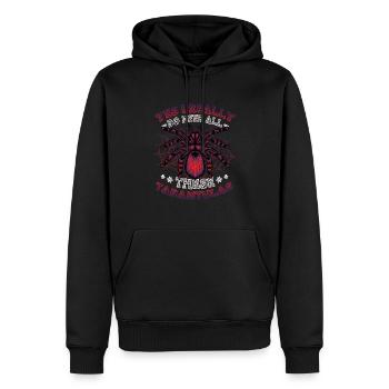 Ja, Ich Brauche Wirklich Alle Diese Taranteln - Männer Premium Bio Hoodie - Schwarz - Vorne - Nico (187cm)
