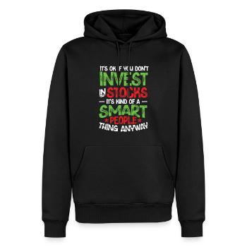 Stocks are for smart people Stock market - Men’s Premium Organic Hoodie - black - Front - Nico (187cm)