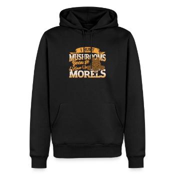 Ich Jage Pilze, Weil Ich Keine Morcheln Habe - Männer Premium Bio Hoodie - Schwarz - Vorne - Nico (187cm)