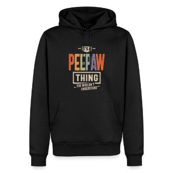 Mens It's a Peepaw Thing Funny Dad Opa - Männer Premium Bio Hoodie - Schwarz - Vorne - Nico (187cm)
