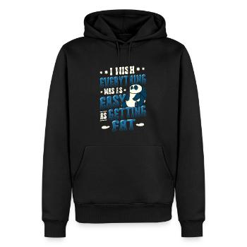 Selbstironie Übergewicht Im Fett - Männer Premium Bio Hoodie - Schwarz - Vorne - Nico (187cm)