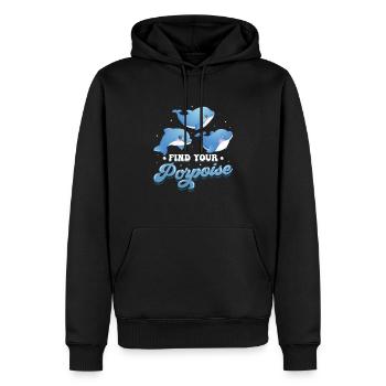 Trouvez votre marsouin Biologiste marin Dauphin - Sweat à capuche Premium bio Homme - noir - Devant - Nico (187cm)